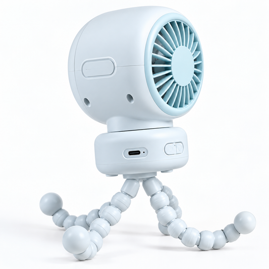 Rechargeable Oscillating Stroller Fan — Alternate view