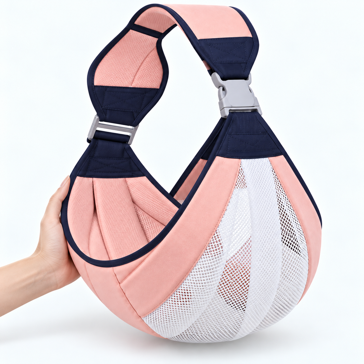 Breathable Mesh Shoulder Baby Carrier Sling — variants and scale