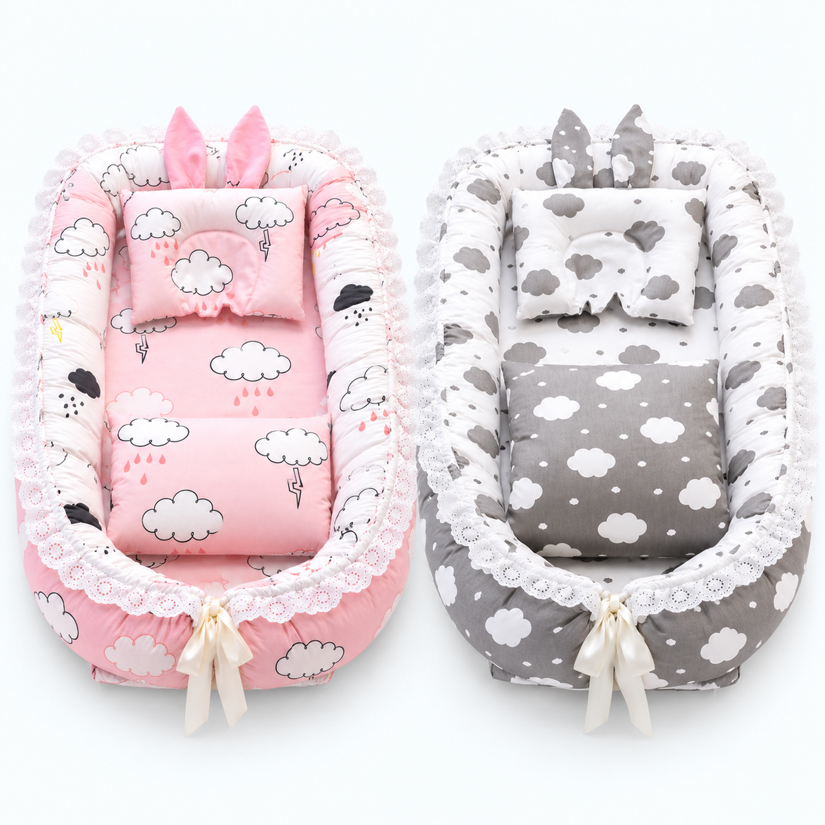 Portable Breathable Baby Nest Bed — variants and scale