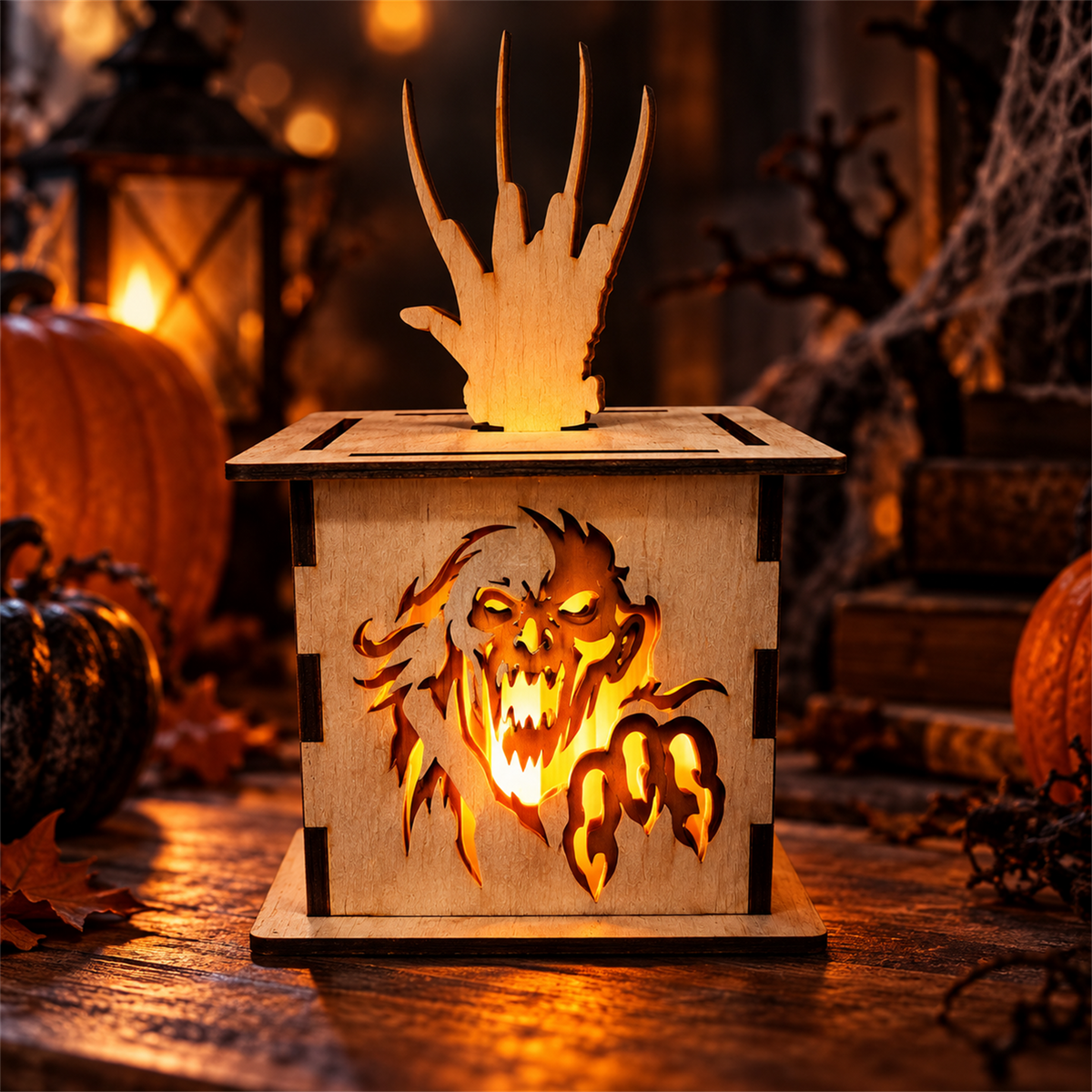 Wooden Horror Character Lanterns — shopping gallery image