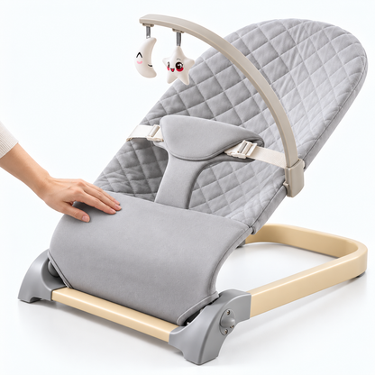 Natural-Sway Baby Rocker & Lounger — Variants and scale