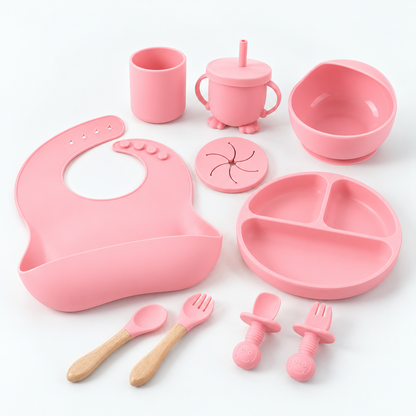 10-Piece Silicone Baby Feeding Set — Alternate view