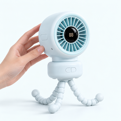 Rechargeable Oscillating Stroller Fan — Variants and scale