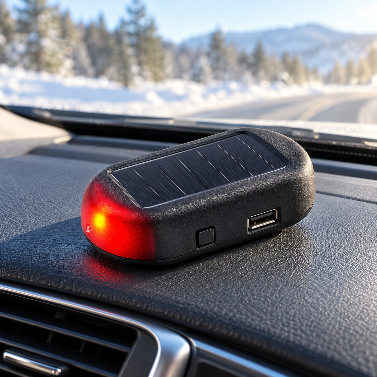 Solar-Powered Car Dashboard Indicator Device — Lifestyle