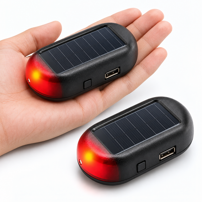 Solar-Powered Car Dashboard Indicator Device — Variants and scale
