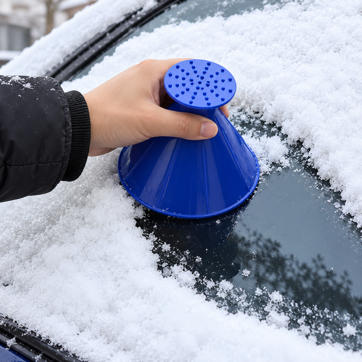 Car Snow Scraper & De-Icing Brush — Lifestyle