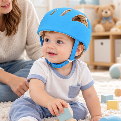 Adjustable Baby Head Protection Hat — lifestyle view