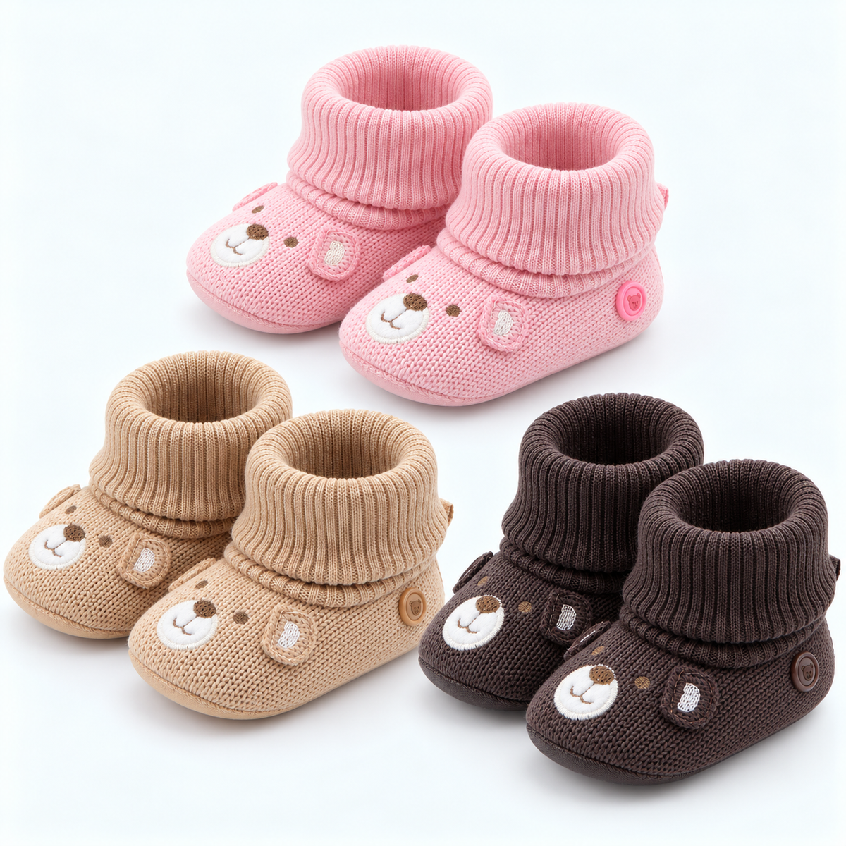 Soft-Sole Baby First-Walker Shoes — variants and scale