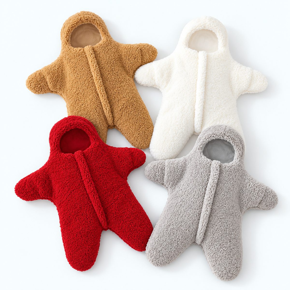 Warm Newborn Swaddle Sleeping Bag — variants and scale