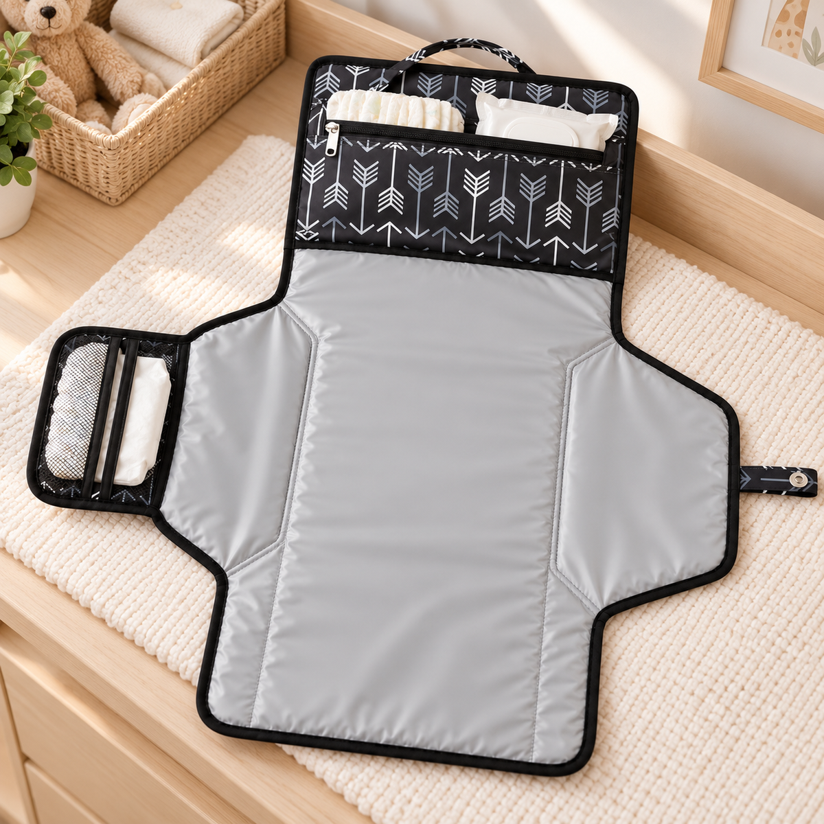 Portable Foldable Diaper Changing Mat — lifestyle view