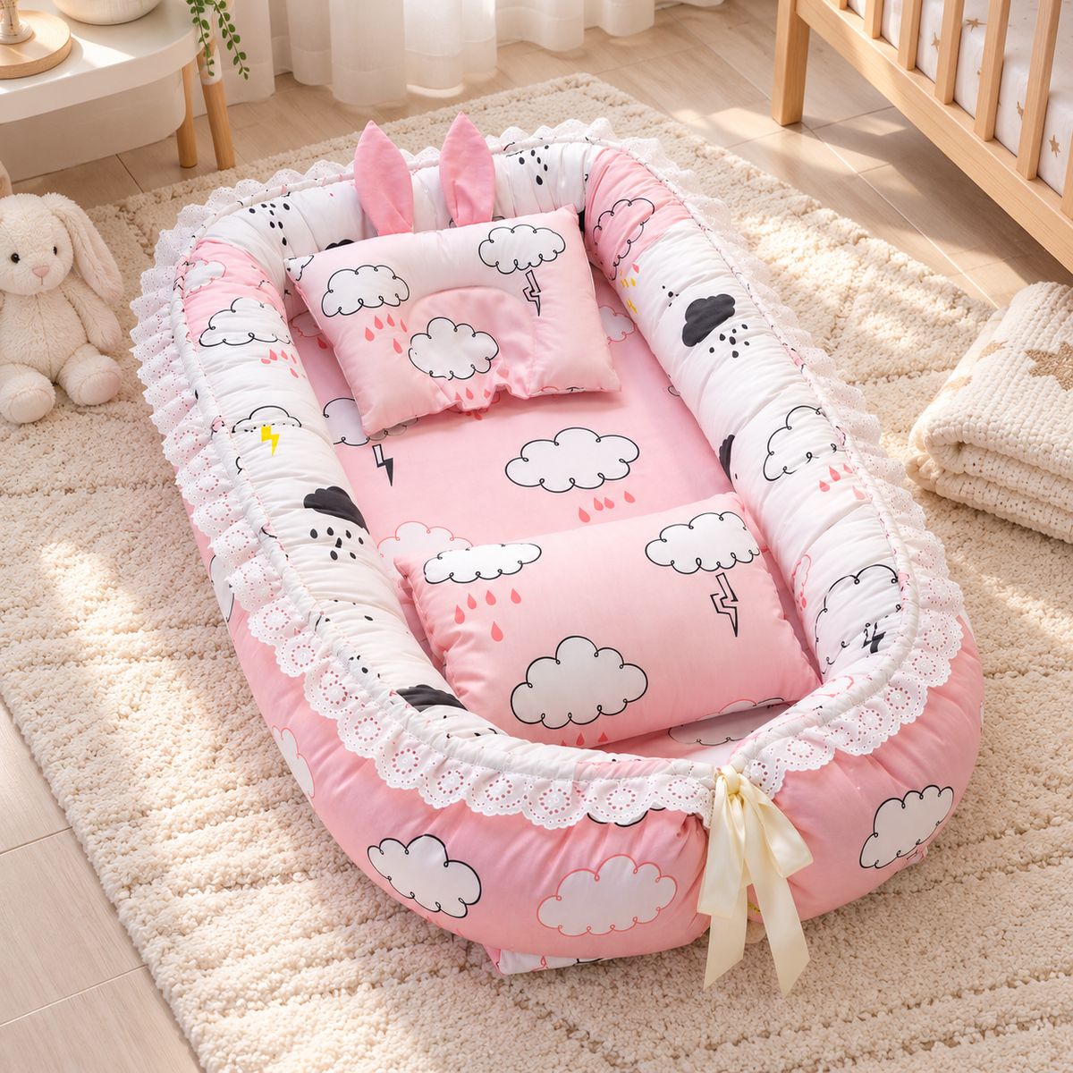 Portable Breathable Baby Nest Bed — lifestyle view