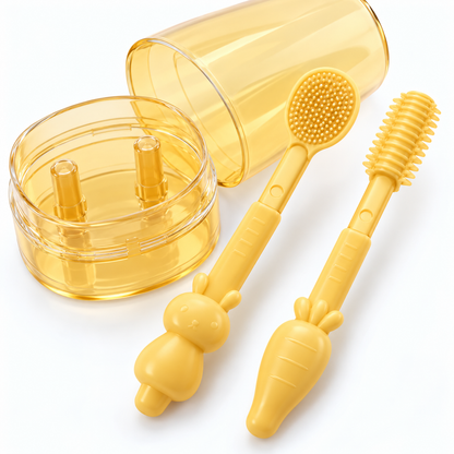 Soft Baby Toothbrush & Tongue Cleaner Set — product detail