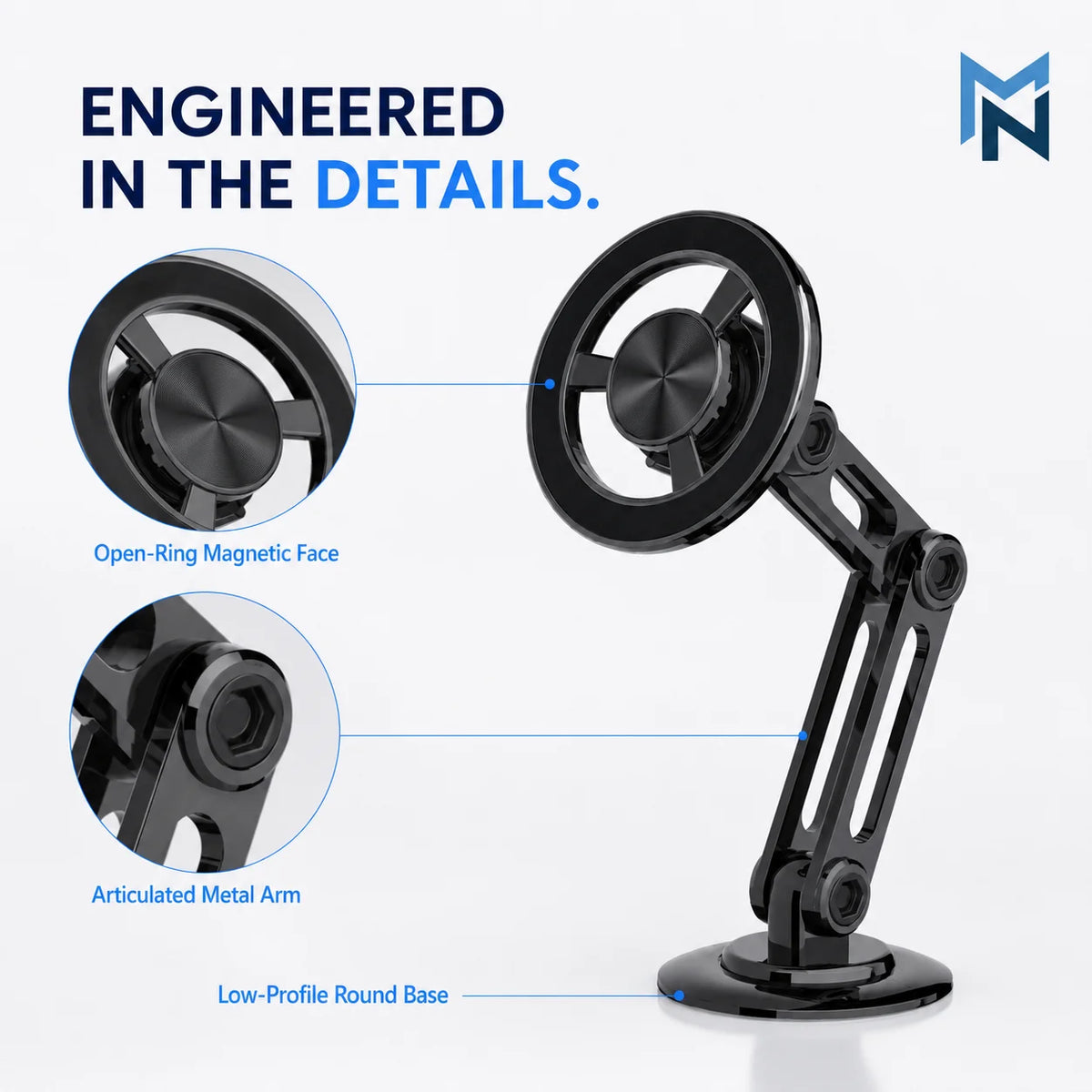 Drive View Foldable Magnetic Car Phone Mount