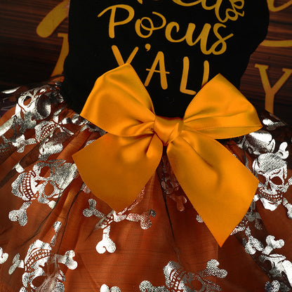 Skeleton Mesh Halloween Pet Dress - additional product photo
