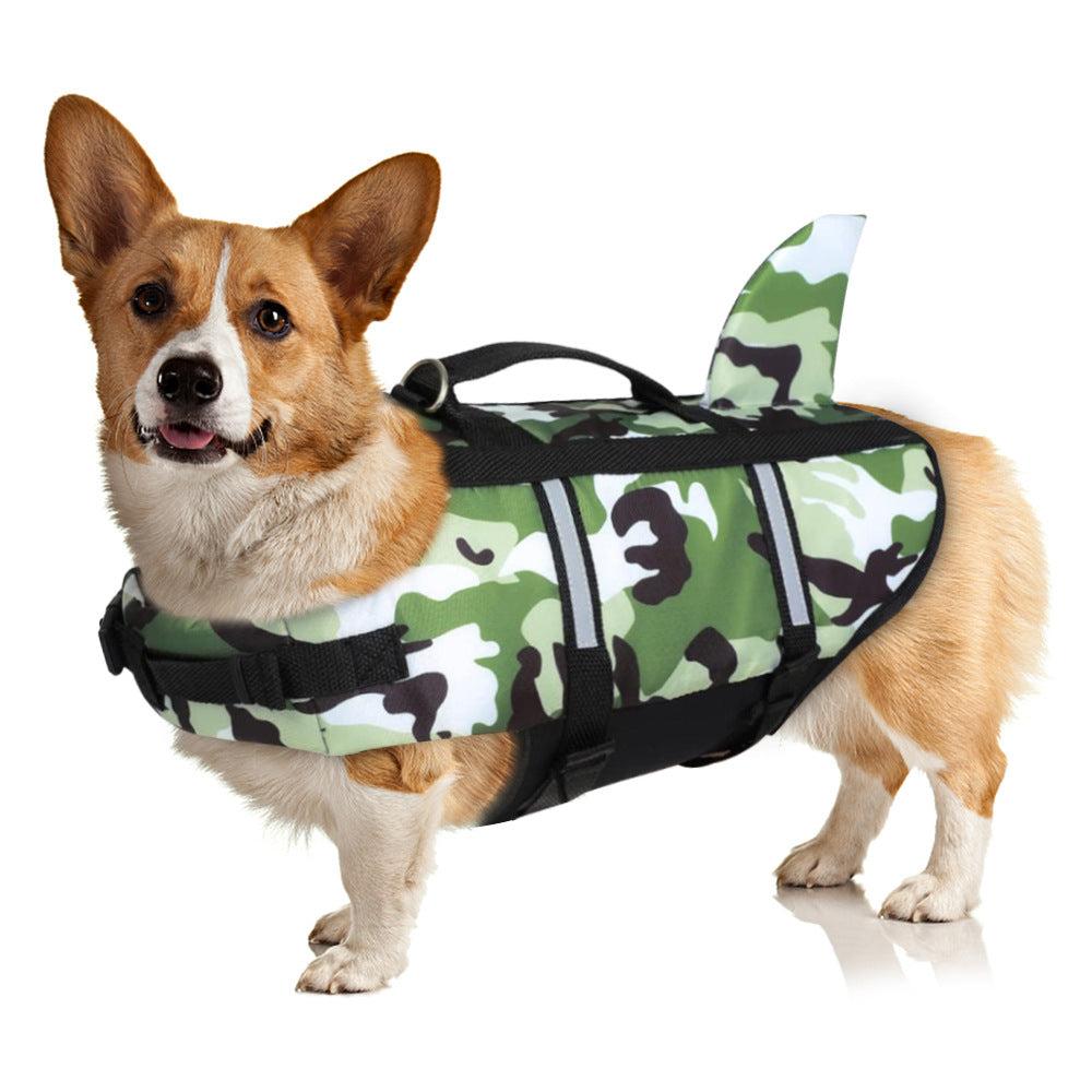 Shark Fin Camouflage Dog Life Jacket