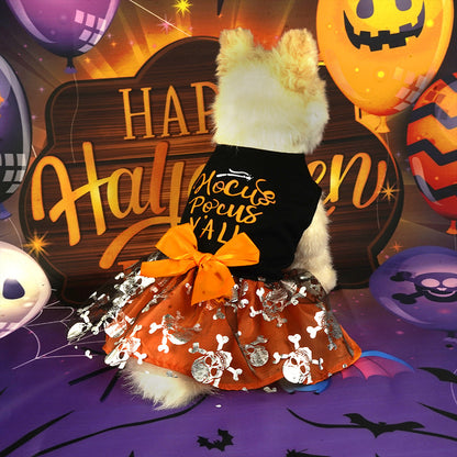 Skeleton Mesh Halloween Pet Dress - additional product photo