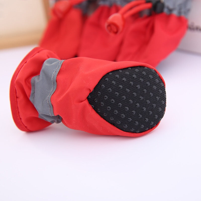Reflective Drawstring Dog Boots