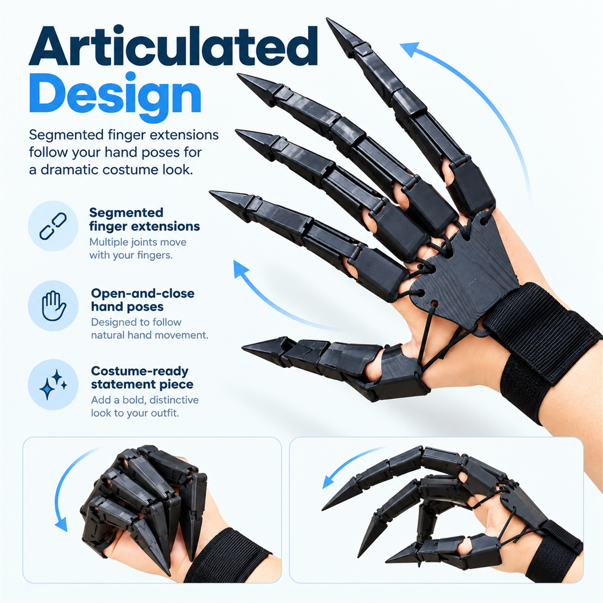 Articulated Skeleton Finger Props — lifestyle presentation