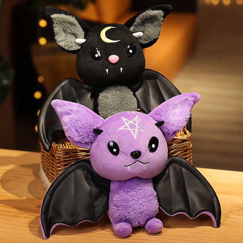 Black and purple devil bat plush dolls