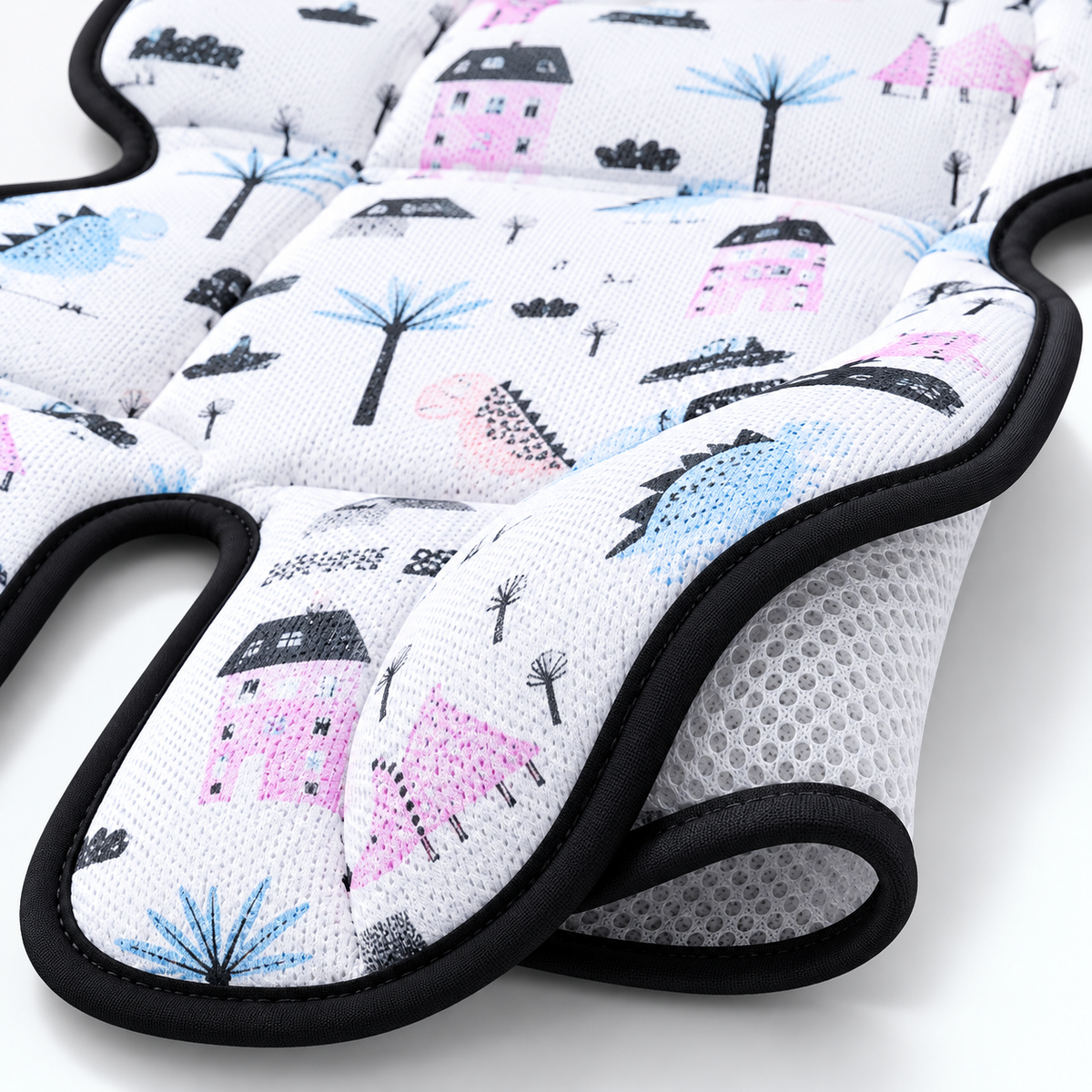 Breathable Ice-Silk Stroller Cooling Mat — mesh and edge detail