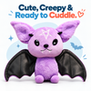Cute purple devil bat plush doll