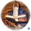 White rechargeable folding camping lantern lifestyle photo