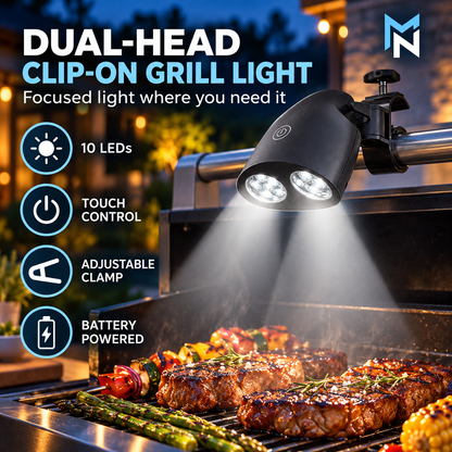 Dual-head clip-on grill light feature highlights