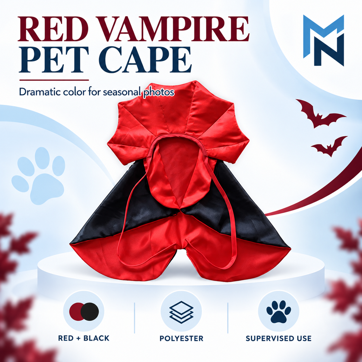 Red Vampire Pet Cape feature shot