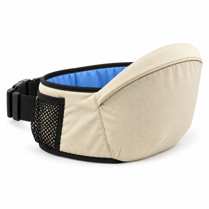 45° Ergonomic Baby Carrier Waist Seat — materials and buckle detail
