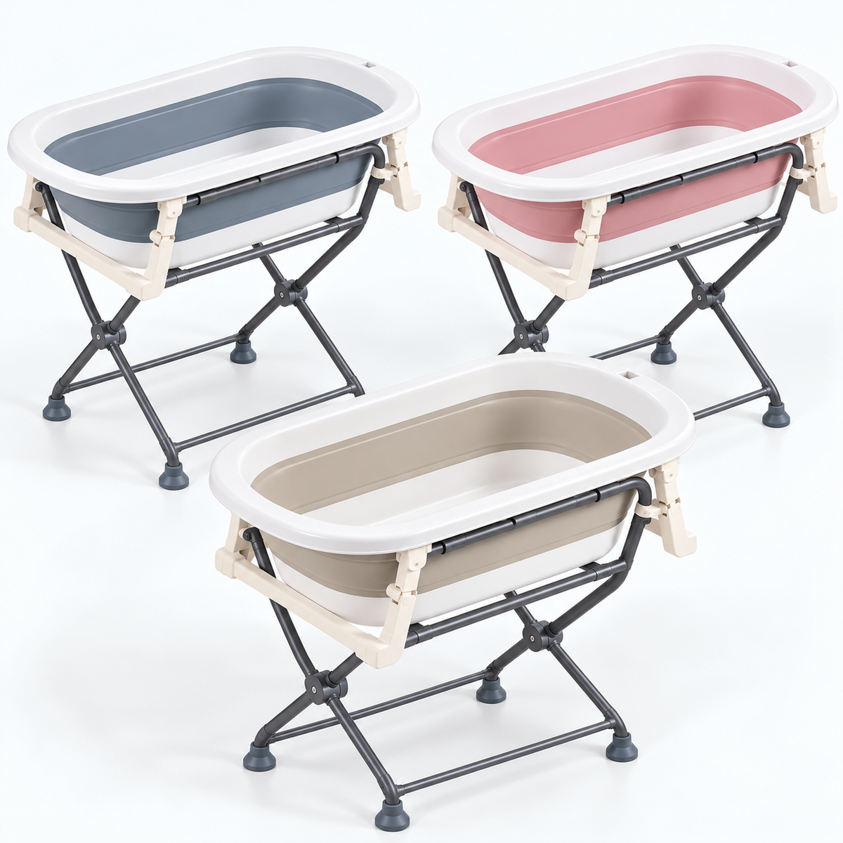 Foldable Raised Baby Bathtub — available colors