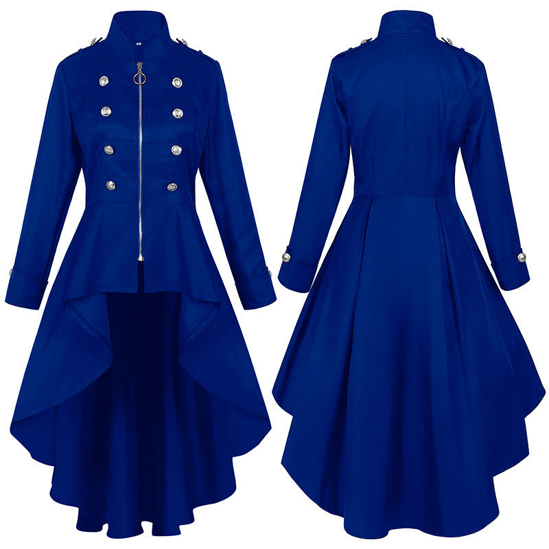 Blue Victorian tailcoat dress