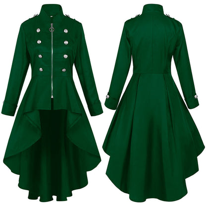 Green Victorian tailcoat dress