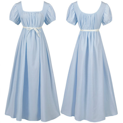 Light blue Regency-style dress