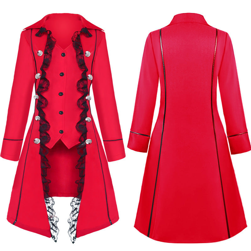 Red Gothic tailcoat dress