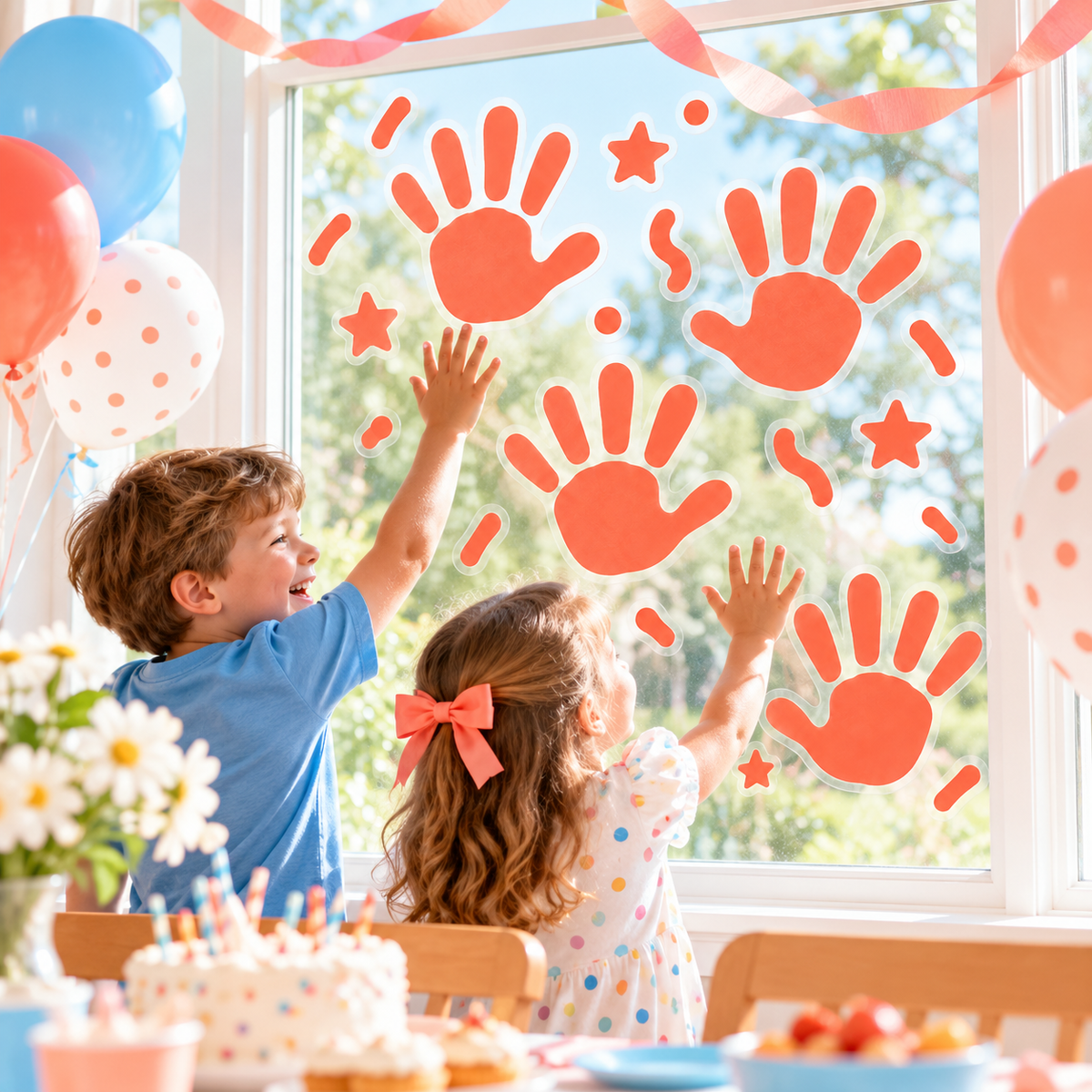 Halloween Bloody Window & Wall Clings — lifestyle presentation