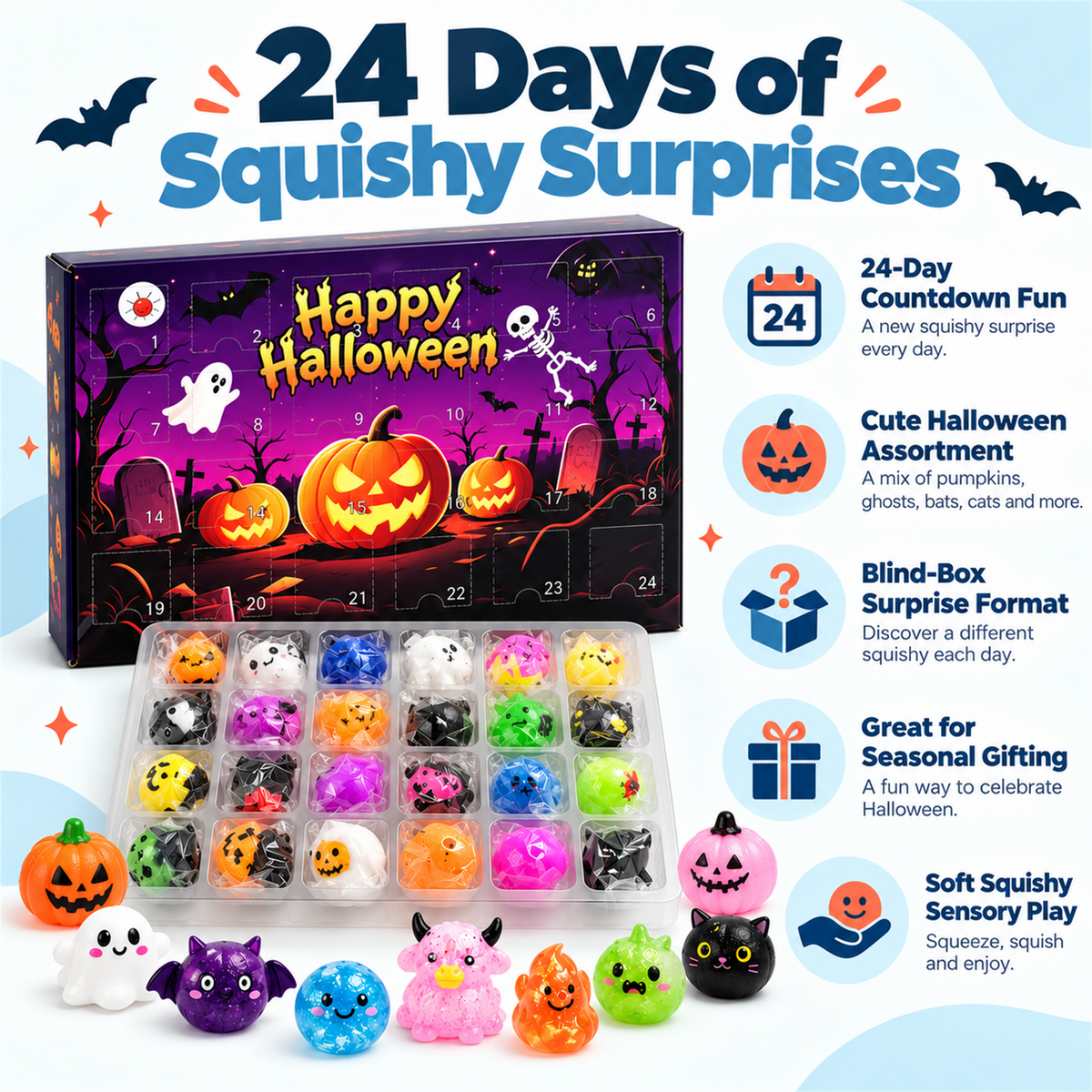 Halloween Squeeze Toy Advent Calendar — lifestyle presentation