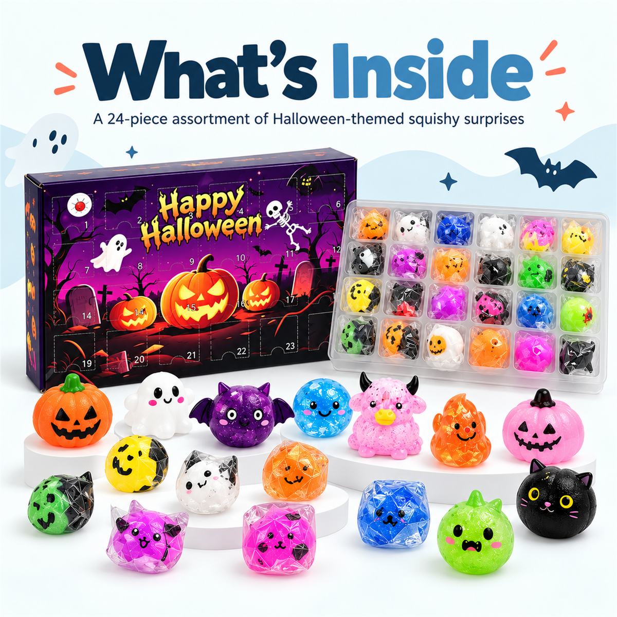 Halloween Squeeze Toy Advent Calendar — detail view