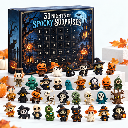 Halloween horror figure calendar and characters