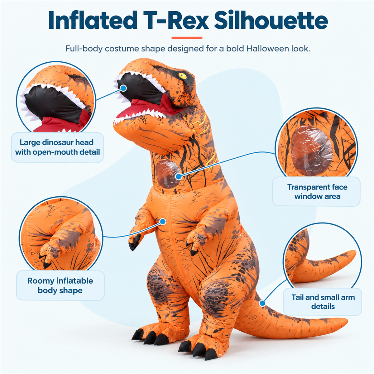 Inflatable Dinosaur Costume Collection — lifestyle presentation