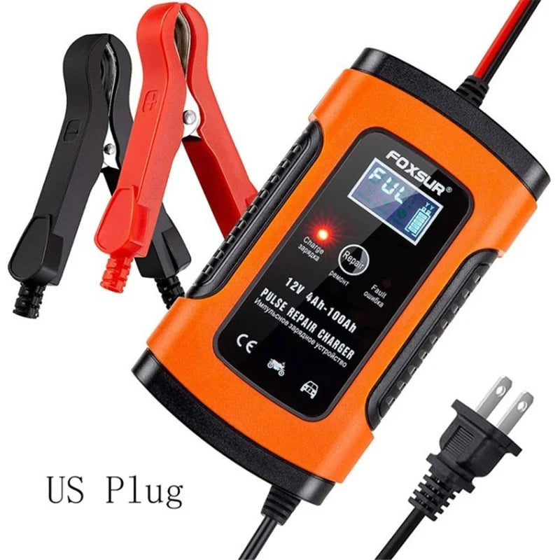FOXSUR 12V 5A smart battery charger with standard US plug
