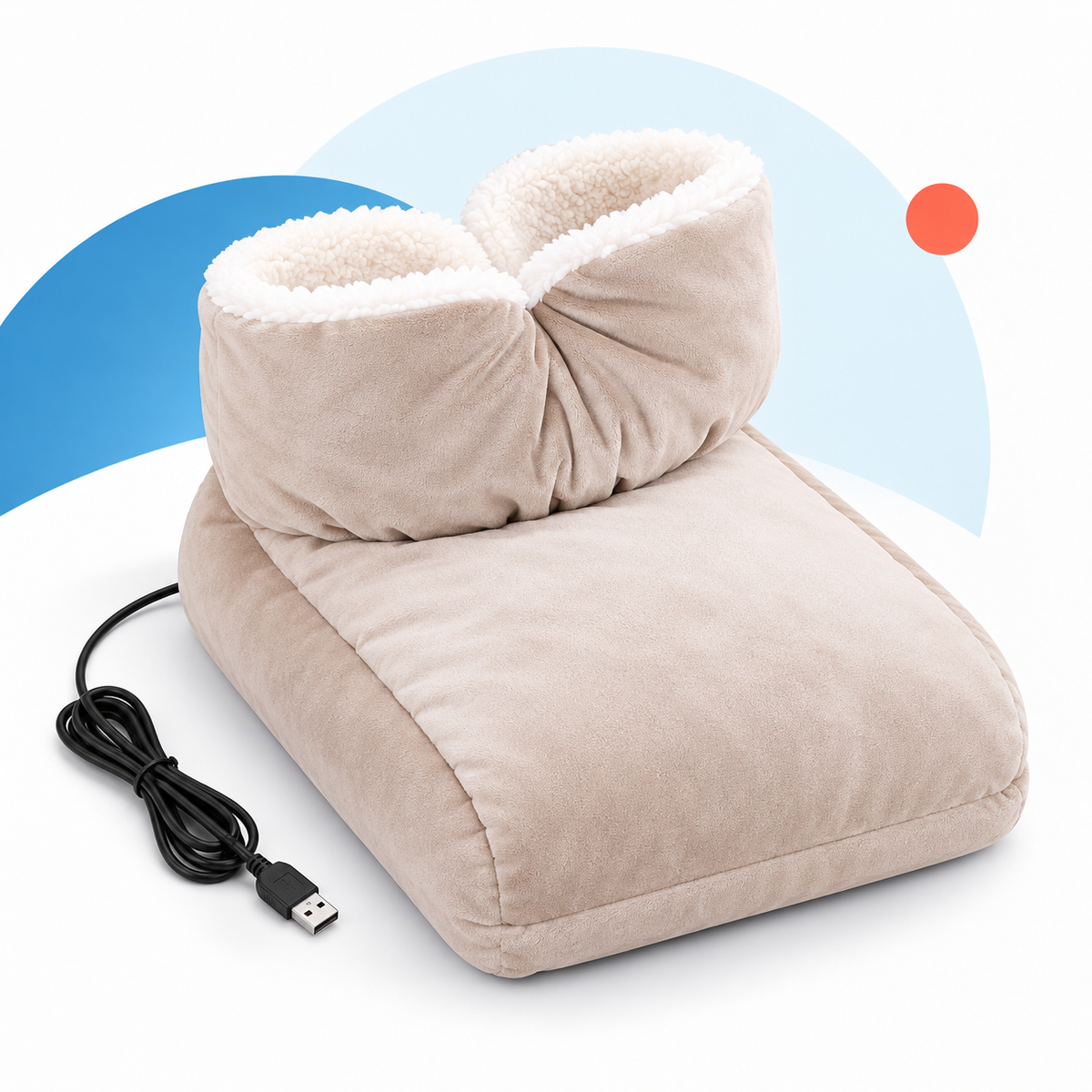 USB Heated Foot Warmer Slippers — hero product image