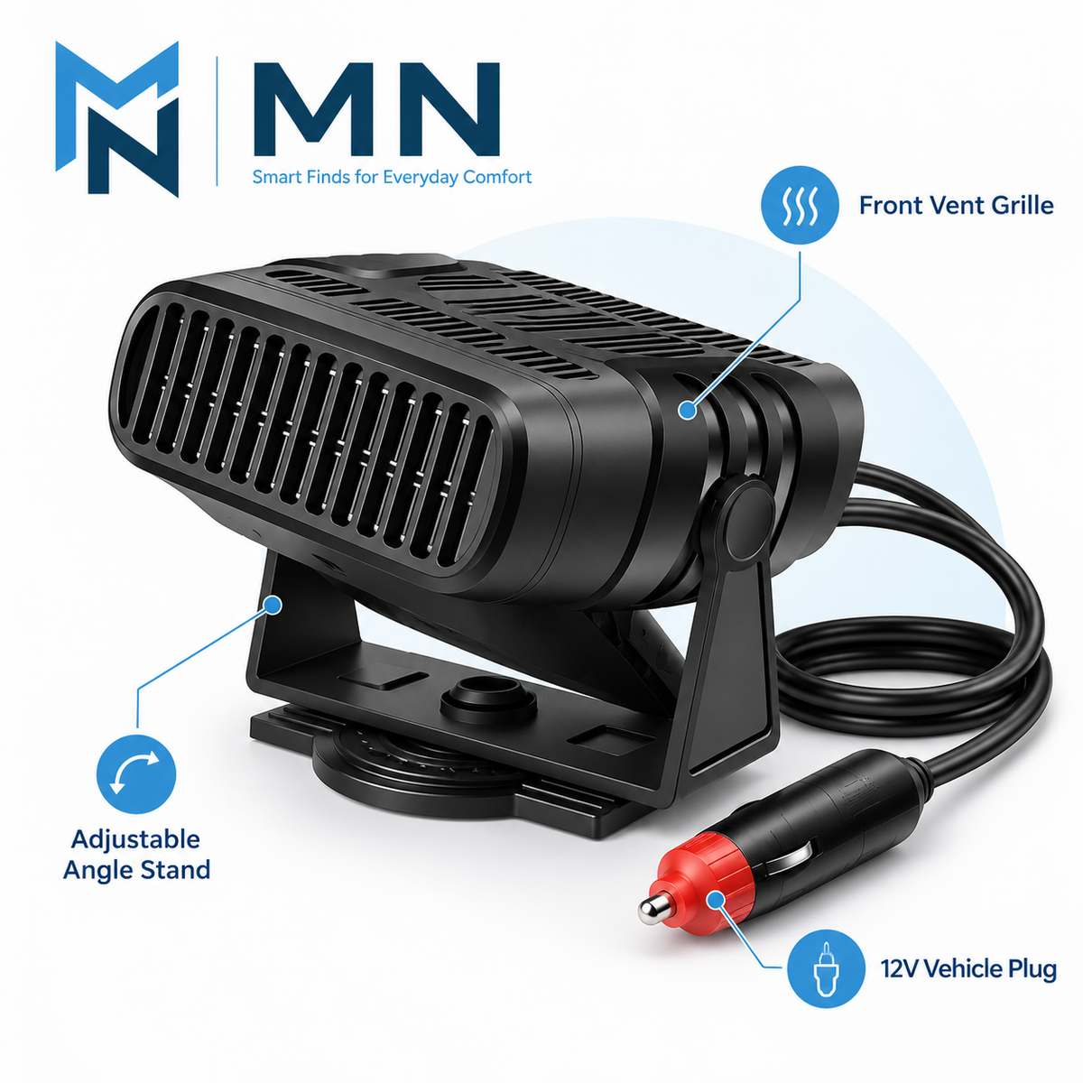 12V/24V Windshield Defroster & Car Heater — front product view