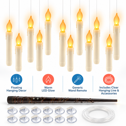 Floating Candles with Magic Wand Remote — features overview