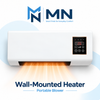220V Wall-Mounted Heater & Fan with Remote — hero product image