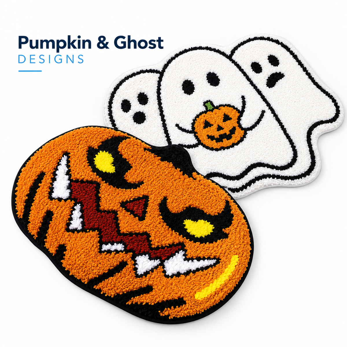 Halloween Faux-Cashmere Decorative Floor Mat — front product view
