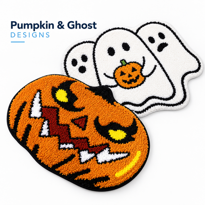 Halloween Faux-Cashmere Decorative Floor Mat — front product view