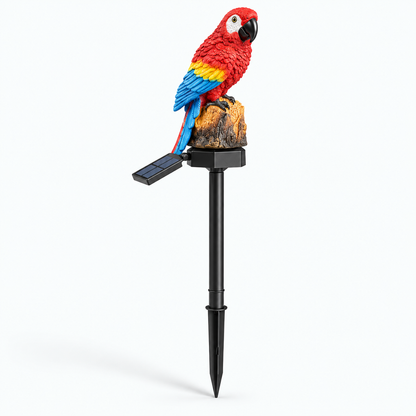 Solar Parrot Garden Stake Light — hero product image