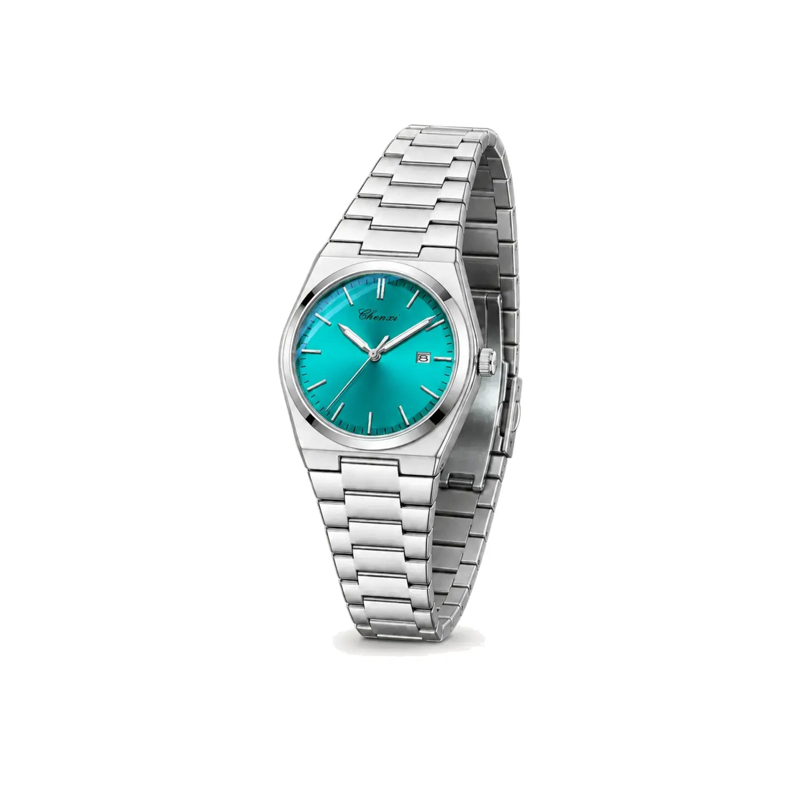 CHENXI Stainless Steel Watch with Aqua dial