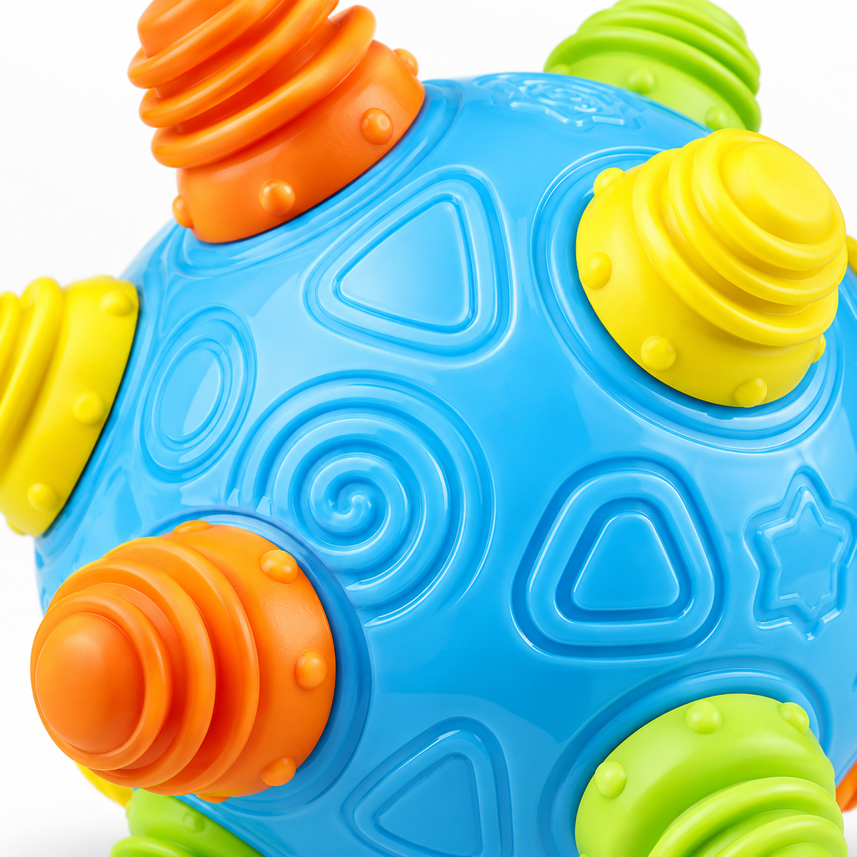 Musical Dancing Baby Bouncing Ball — surface and tactile detail