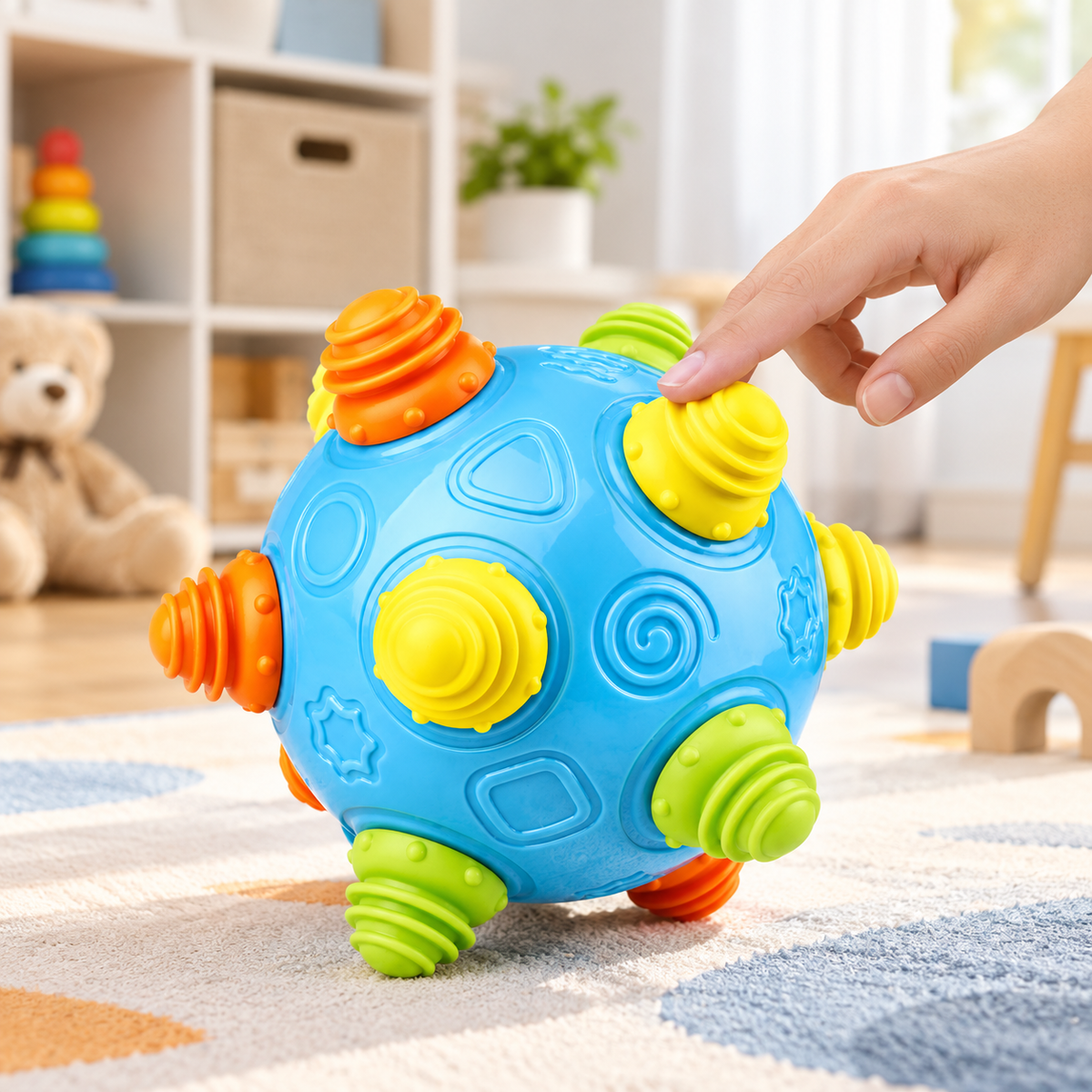 Musical Dancing Baby Bouncing Ball — playroom lifestyle view